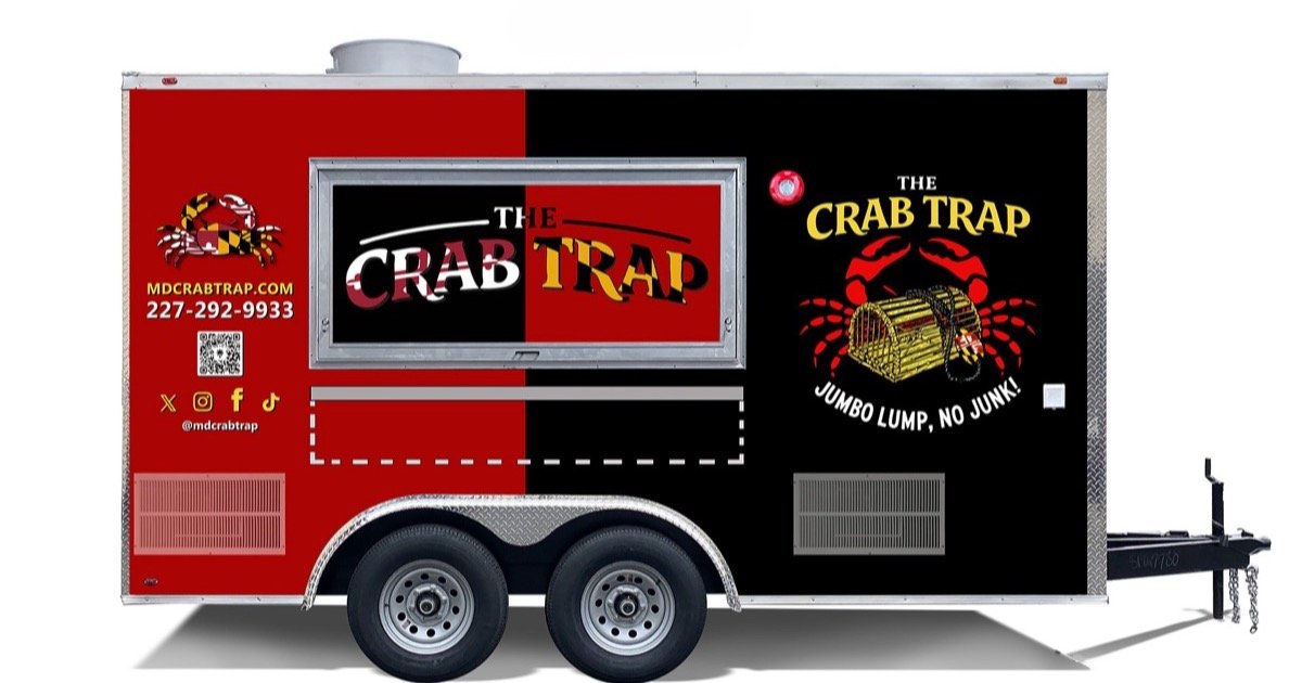 The social share card: the truck wrap itself, with QR code, social icons, and 'Jumbo Lump, No Junk!'