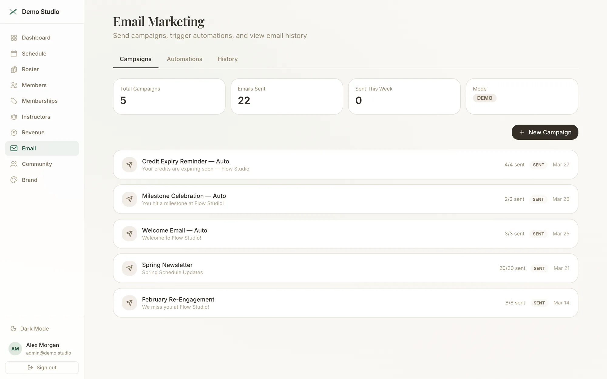 Rule-based lifecycle email automations: credit expiry, milestones, welcome, win-back