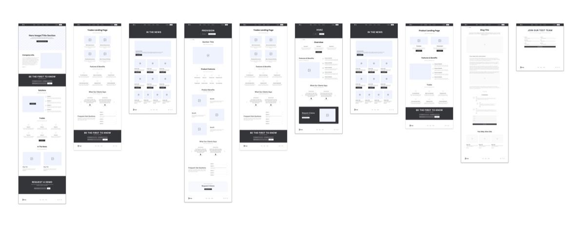 YellowHat Lo-Fi Wireframes